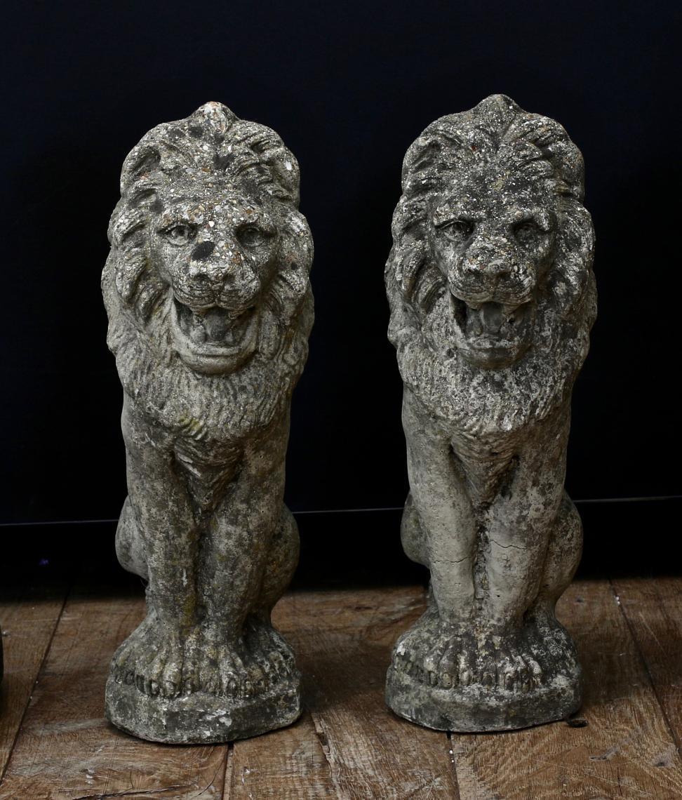 Older English Garden Lions